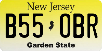 NJ license plate B55OBR