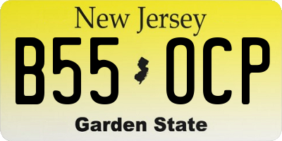 NJ license plate B55OCP