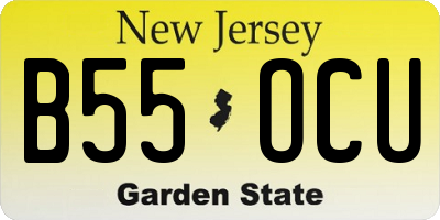 NJ license plate B55OCU