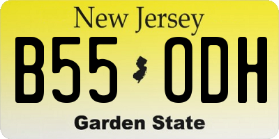 NJ license plate B55ODH