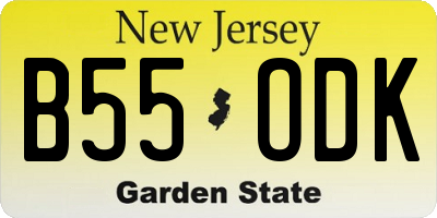 NJ license plate B55ODK