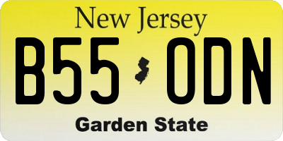 NJ license plate B55ODN