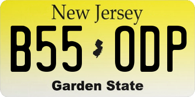 NJ license plate B55ODP