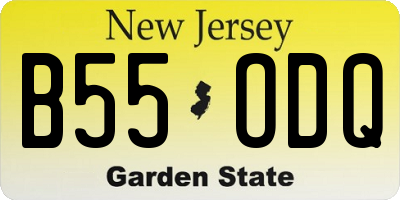 NJ license plate B55ODQ