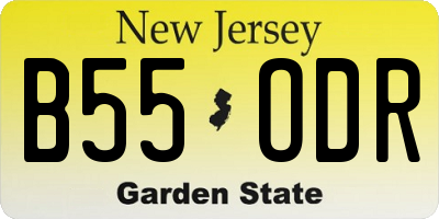 NJ license plate B55ODR