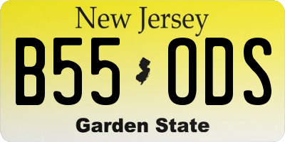 NJ license plate B55ODS