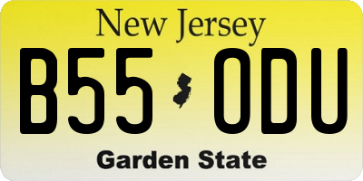 NJ license plate B55ODU