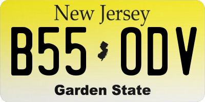 NJ license plate B55ODV
