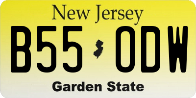 NJ license plate B55ODW