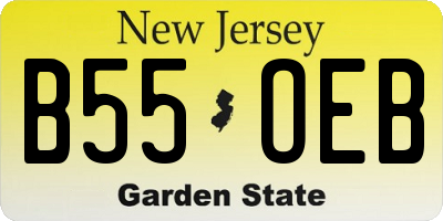 NJ license plate B55OEB