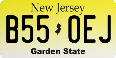 NJ license plate B55OEJ