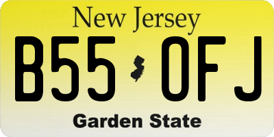 NJ license plate B55OFJ
