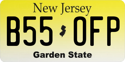 NJ license plate B55OFP
