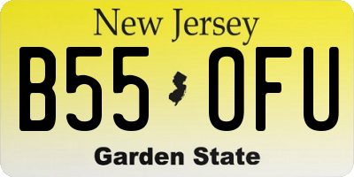NJ license plate B55OFU