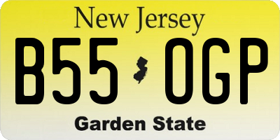 NJ license plate B55OGP