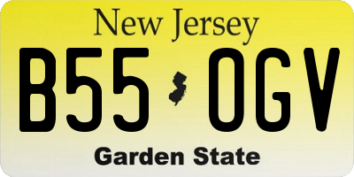 NJ license plate B55OGV
