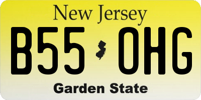 NJ license plate B55OHG