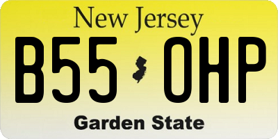 NJ license plate B55OHP
