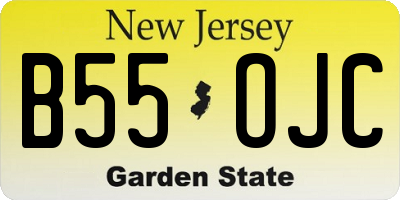 NJ license plate B55OJC