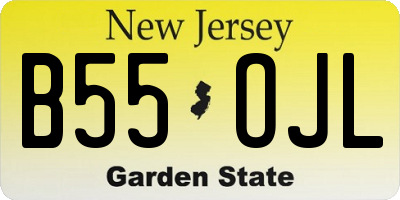 NJ license plate B55OJL