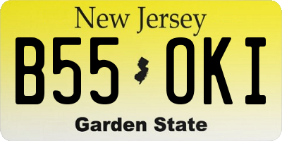 NJ license plate B55OKI