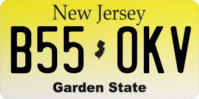 NJ license plate B55OKV