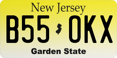 NJ license plate B55OKX