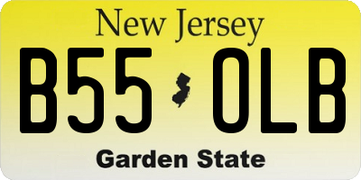 NJ license plate B55OLB