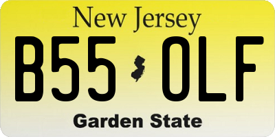 NJ license plate B55OLF