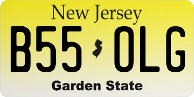 NJ license plate B55OLG