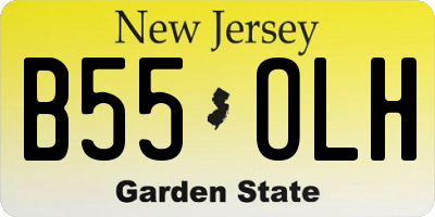NJ license plate B55OLH