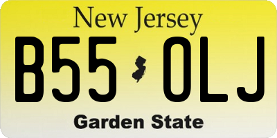 NJ license plate B55OLJ