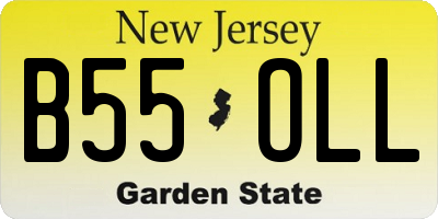 NJ license plate B55OLL