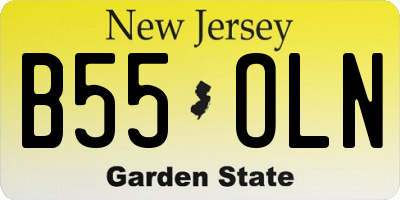 NJ license plate B55OLN