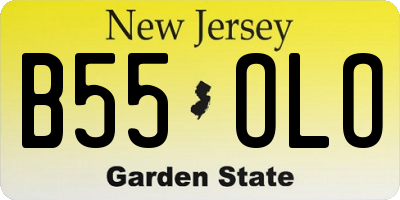 NJ license plate B55OLO