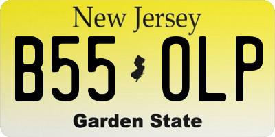 NJ license plate B55OLP