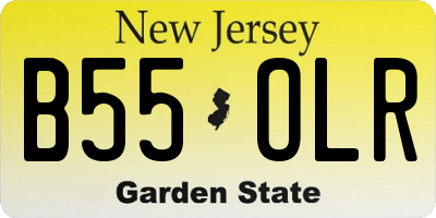 NJ license plate B55OLR