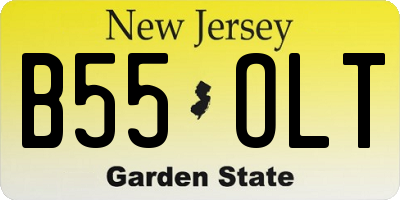 NJ license plate B55OLT
