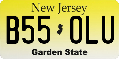 NJ license plate B55OLU
