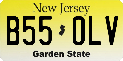 NJ license plate B55OLV