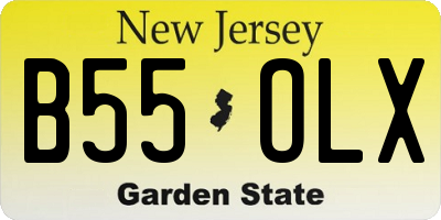 NJ license plate B55OLX
