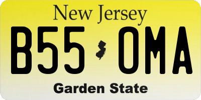 NJ license plate B55OMA