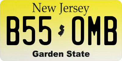 NJ license plate B55OMB