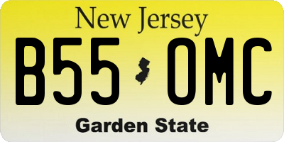 NJ license plate B55OMC