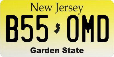 NJ license plate B55OMD