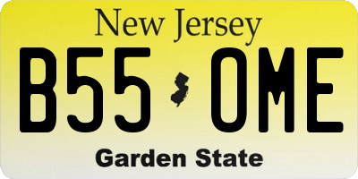 NJ license plate B55OME