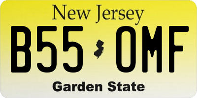 NJ license plate B55OMF