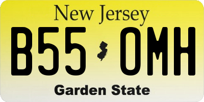 NJ license plate B55OMH