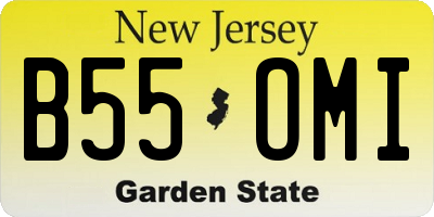 NJ license plate B55OMI