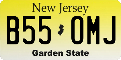 NJ license plate B55OMJ